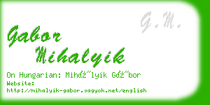 gabor mihalyik business card